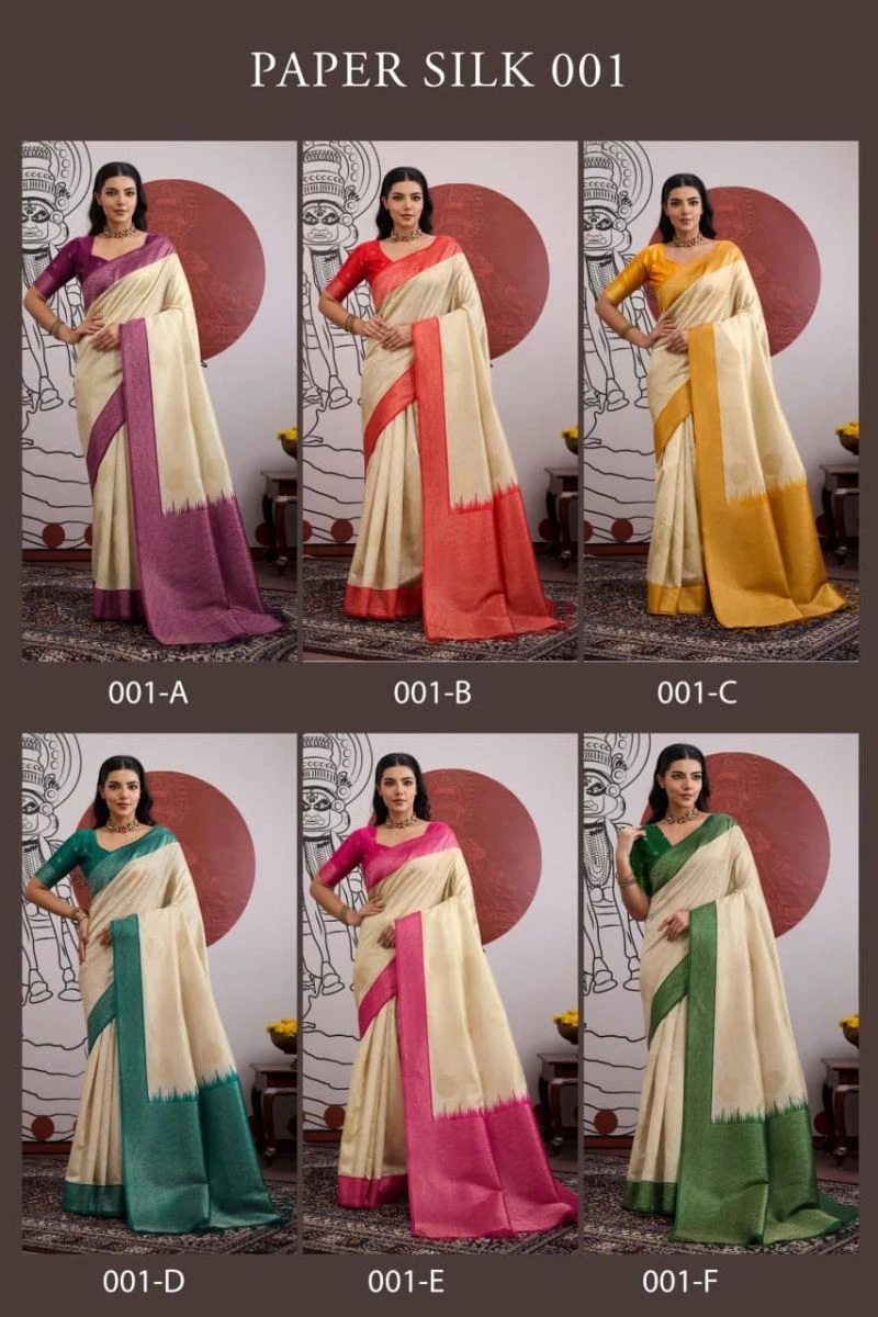 Rajtex Paper Silk Vol 1 Paper Silk Handloom Weaving Saree Collection