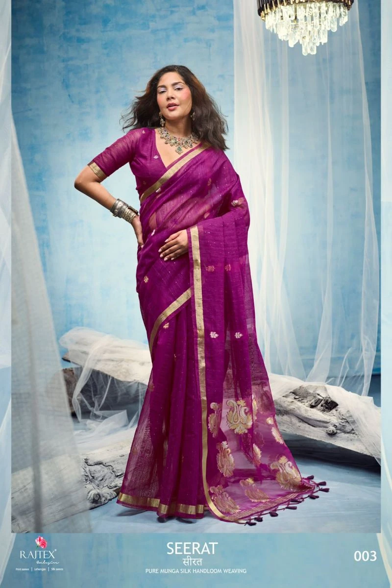 Rajtex Seerat Munga Silk Handloom Saree Collection