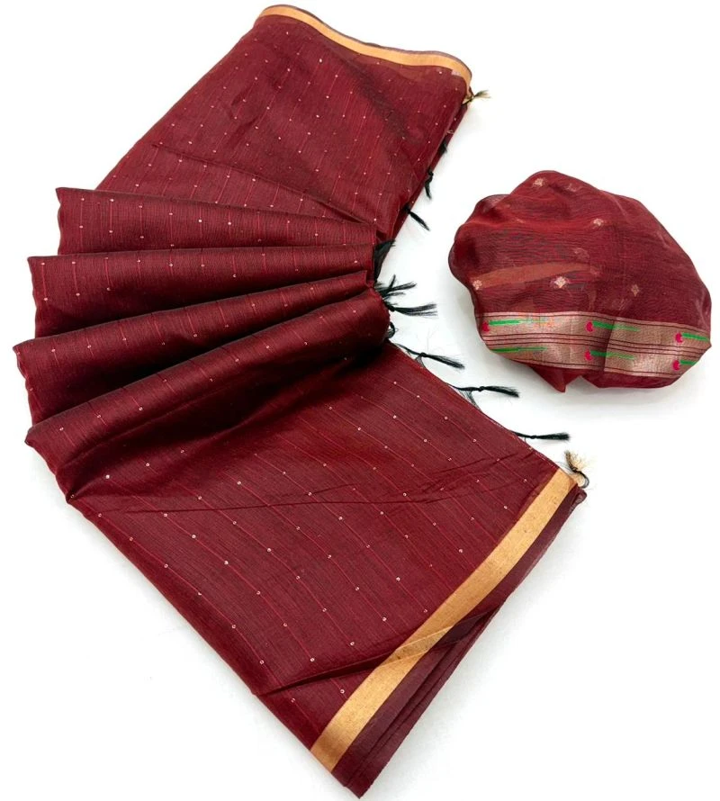 Rajyog Parrot Cotton Jamdani Weaving Saree Collection