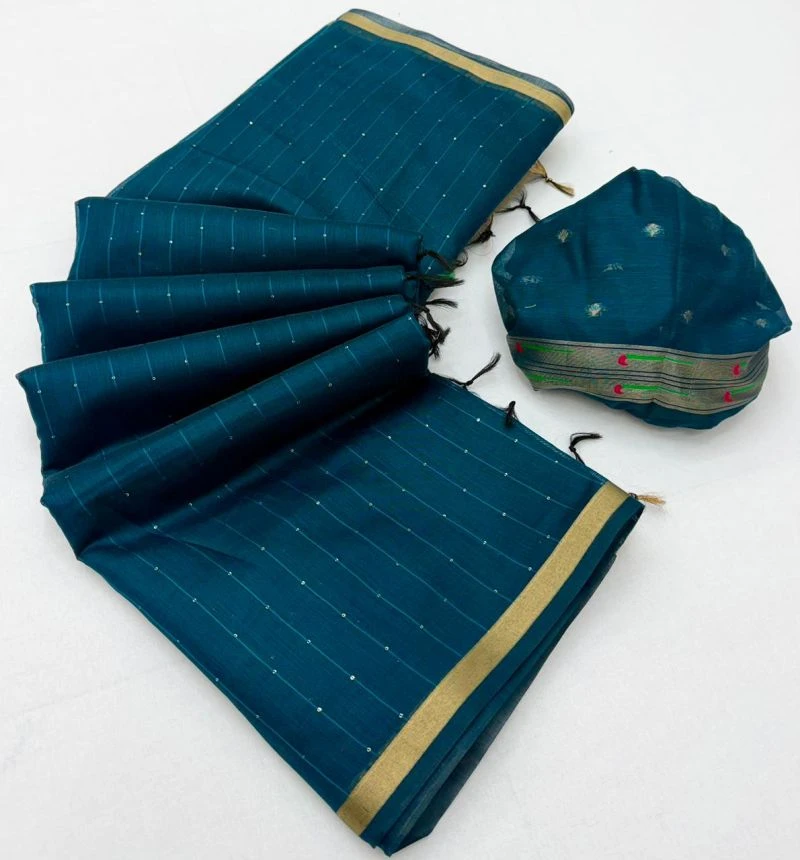 Rajyog Parrot Cotton Jamdani Weaving Saree Collection