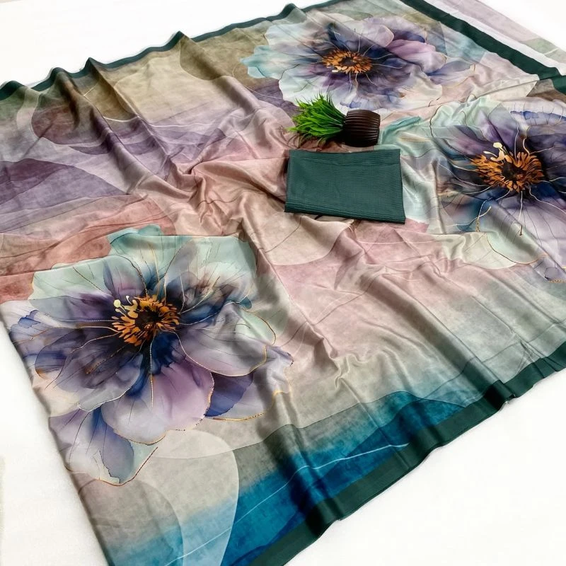 Rajyog Ruby Soft Crepe Italian Digital Printed Saree Collection
