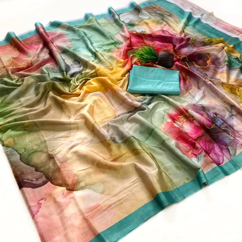 Rajyog Ruby Soft Crepe Italian Digital Printed Saree Collection