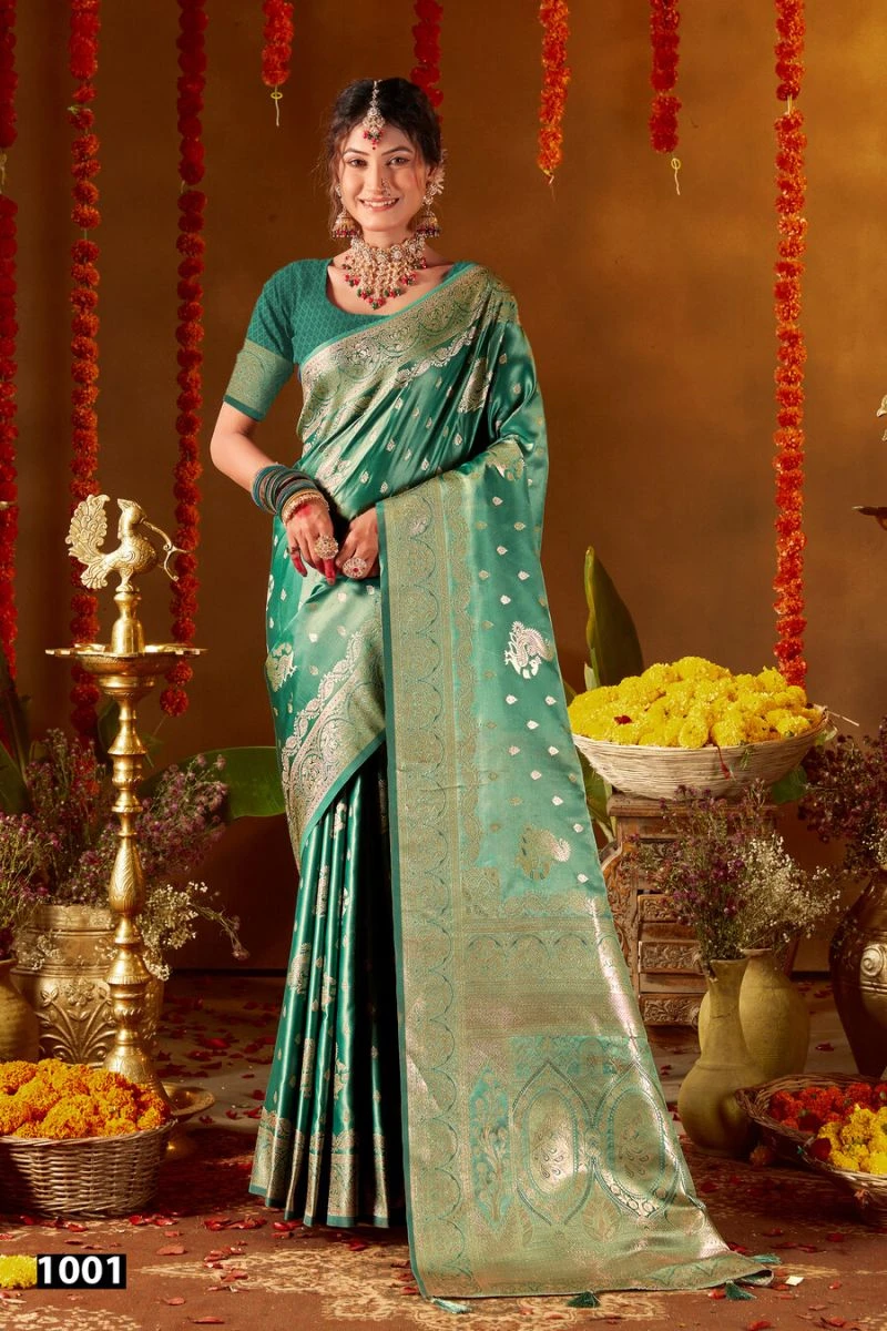 Saroj Cherry Silk Vol 4 Satin Silk Zari Weaving Saree Collection 4