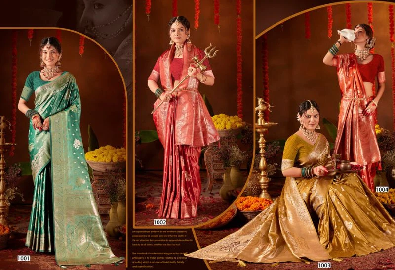 Saroj Cherry Silk Vol 4 Satin Silk Zari Weaving Saree Collection 6