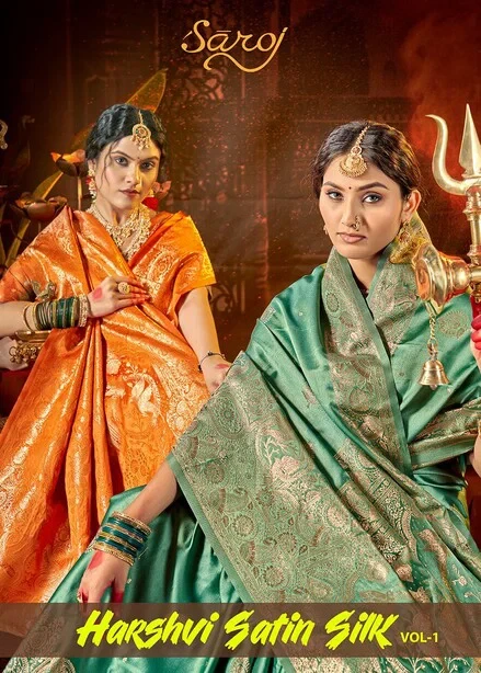 Saroj Harshvi Satin Silk Vol 1 Satin Silk Zsaree