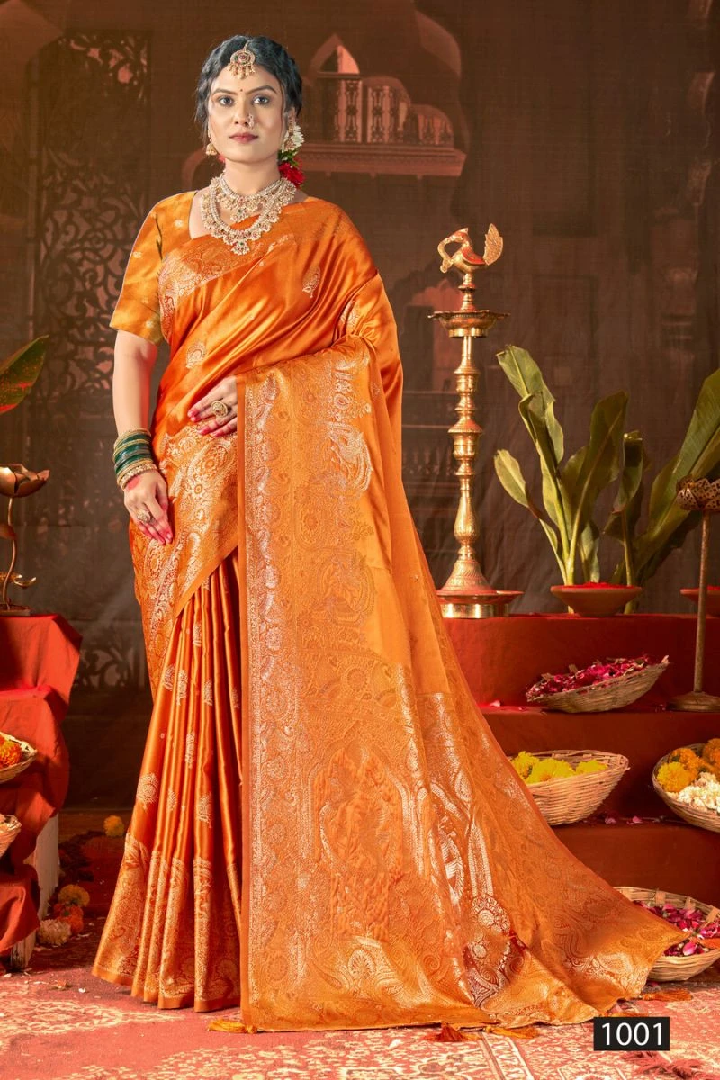 Saroj Harshvi Satin Silk Vol 1 Satin Silk Zsaree