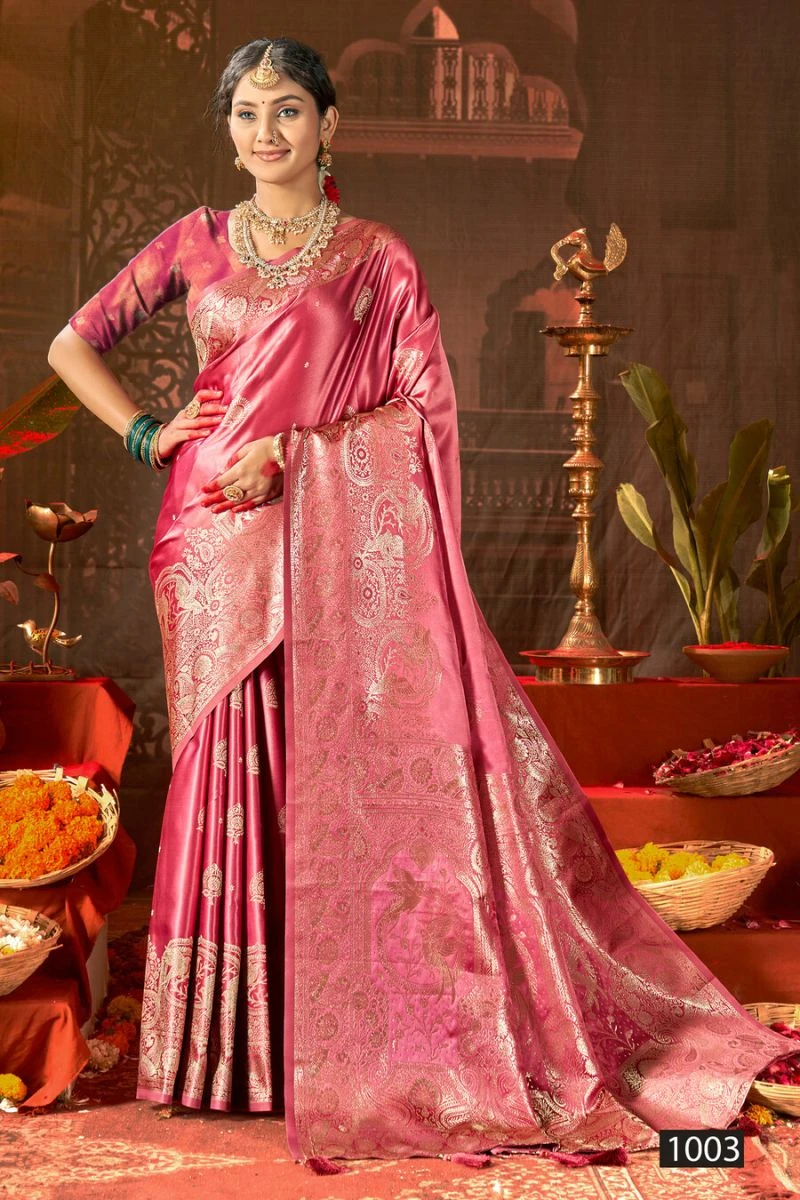 Saroj Harshvi Satin Silk Vol 1 Satin Silk Zsaree