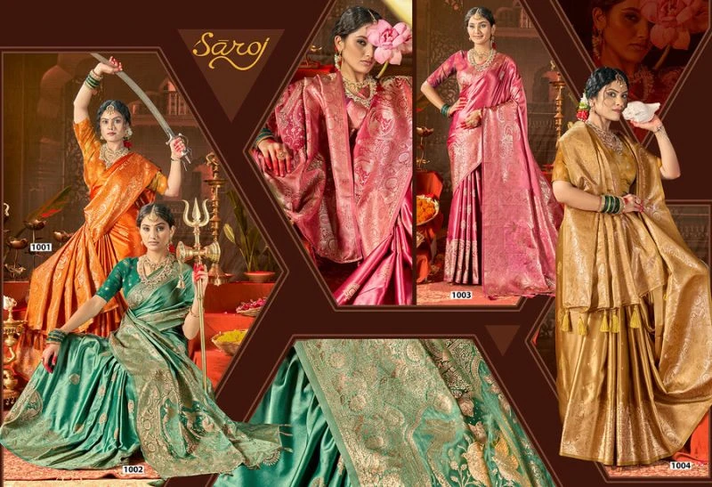 Saroj Harshvi Satin Silk Vol 1 Satin Silk Zsaree