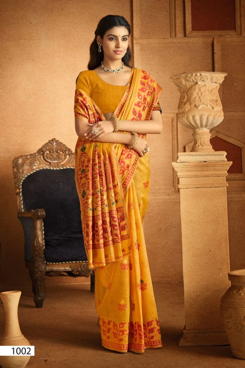 Saroj Madhu Bani Linen Vol 1 Linen Saree Collection