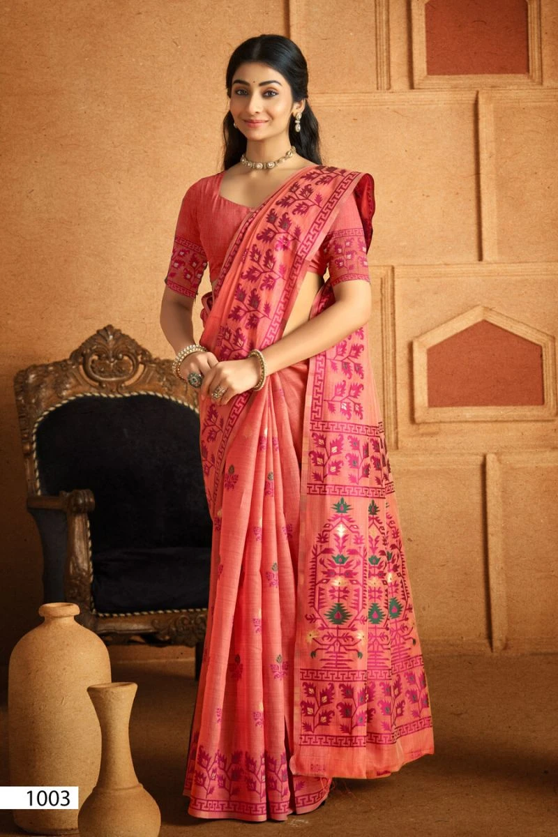 Saroj Madhu Bani Linen Vol 1 Linen Saree Collection