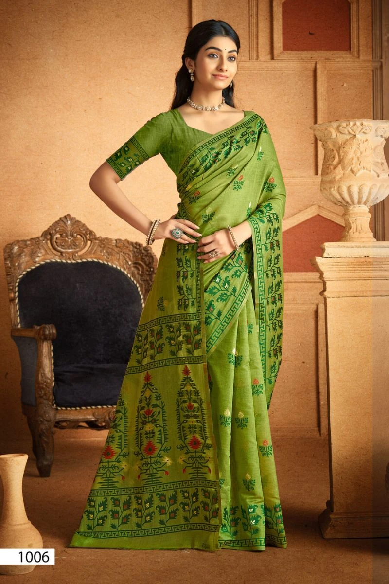 Saroj Madhu Bani Linen Vol 1 Linen Saree Collection