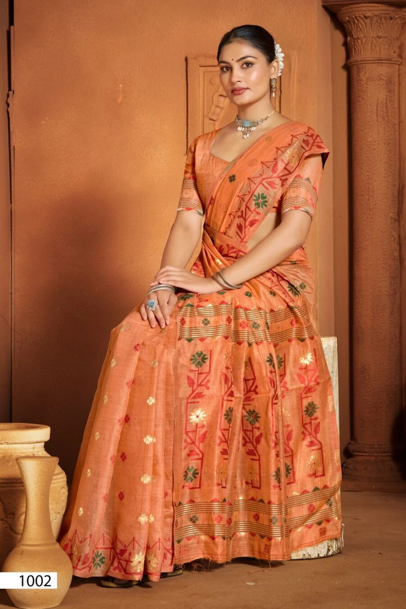 Saroj Madhubani Linen Vol 2 Linen Saree Collection