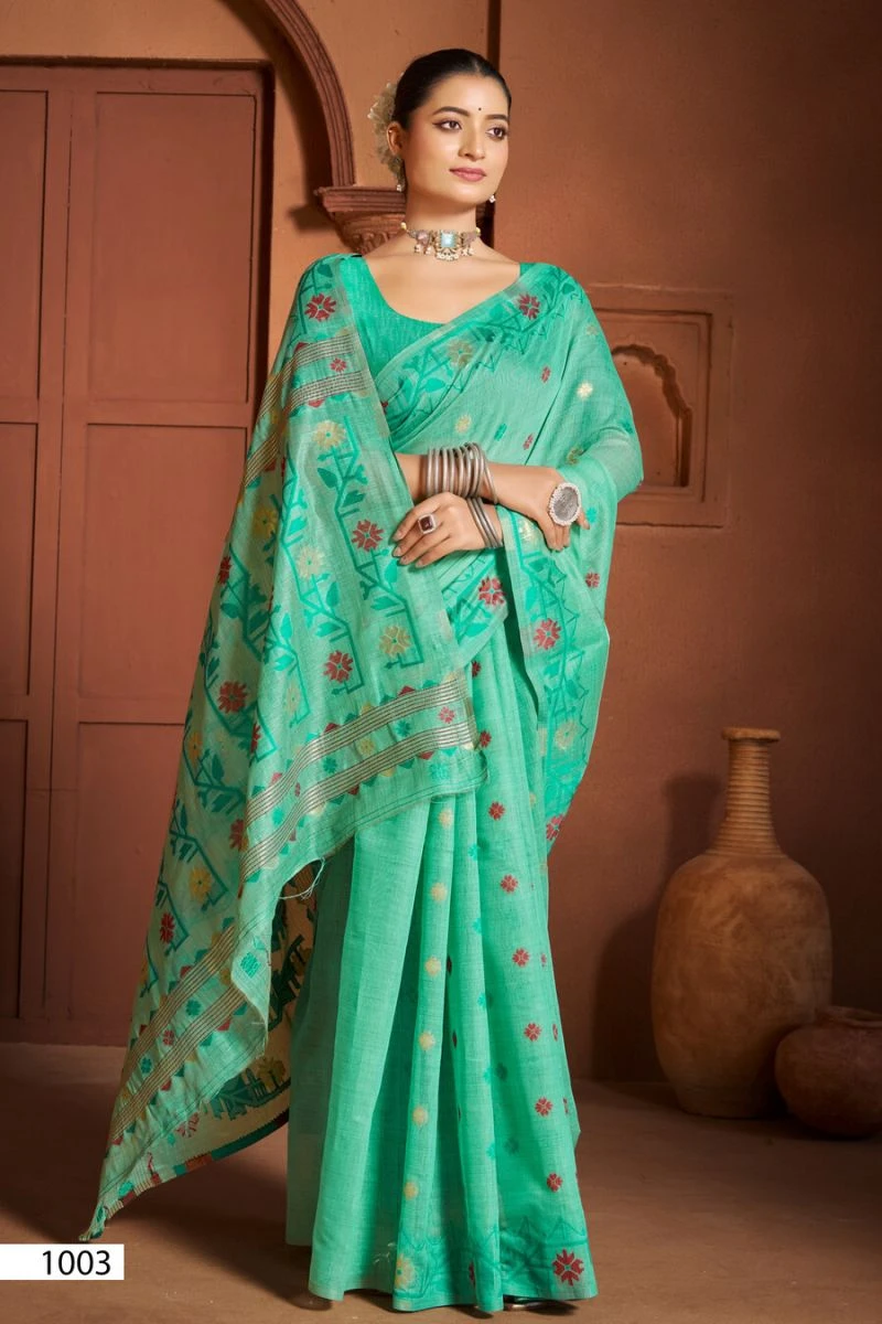 Saroj Madhubani Linen Vol 2 Linen Saree Collection