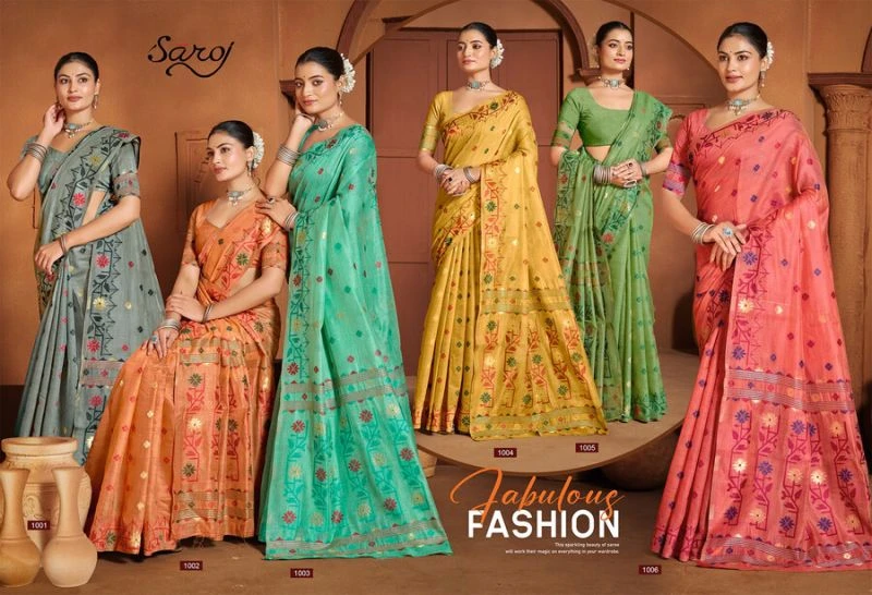 Saroj Madhubani Linen Vol 2 Linen Saree Collection