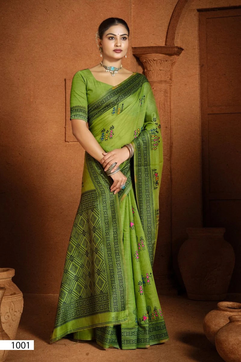 Saroj Mandakini Linene Vol 1 Linen Saree Collection