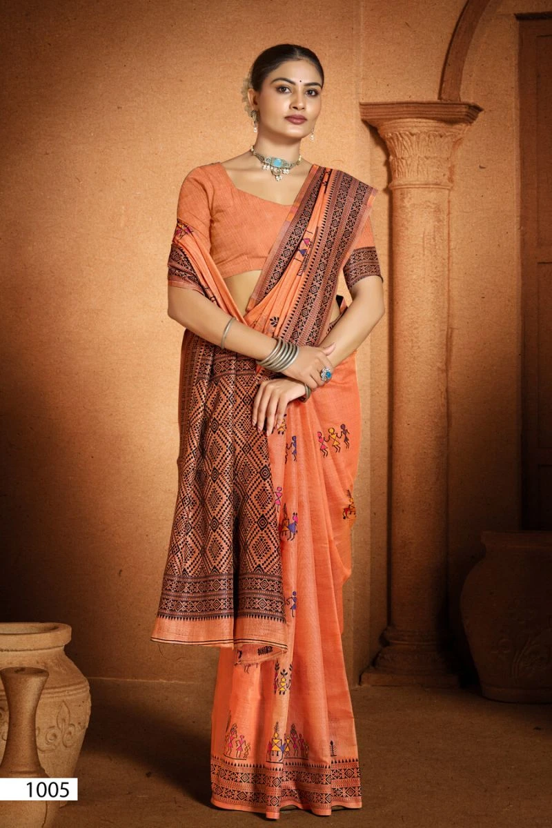 Saroj Mandakini Linene Vol 1 Linen Saree Collection