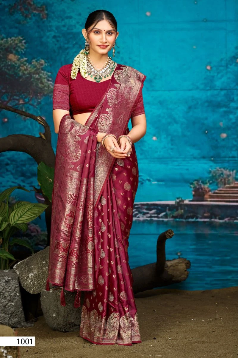 Saroj Saadgi Satin Saroski Vol 3 Satin Silk Saree Collection