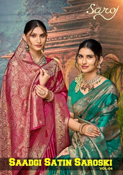 Saroj Saadgi Satin Saroski Vol 4 Satin Silk Saree Collection