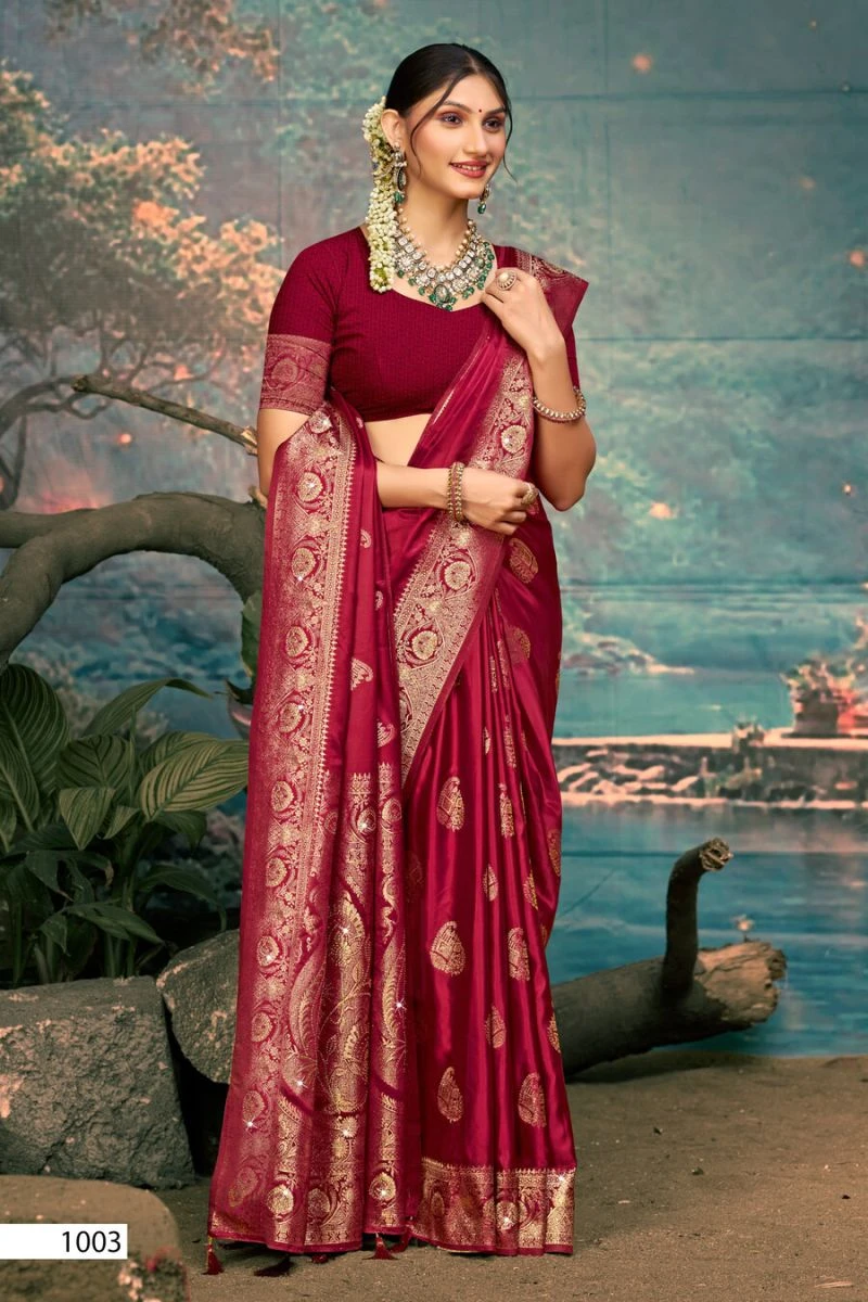 Saroj Saadgi Satin Saroski Vol 5 Satin Silk Saree Collection