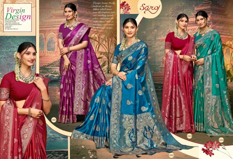 Saroj Saadgi Satin Saroski Vol 5 Satin Silk Saree Collection