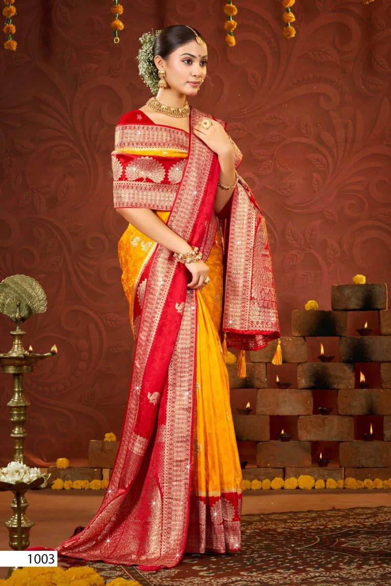 Saroj Shrileela Satin Saroski Vol 3 Satin Silk Saree with Dupatta 4