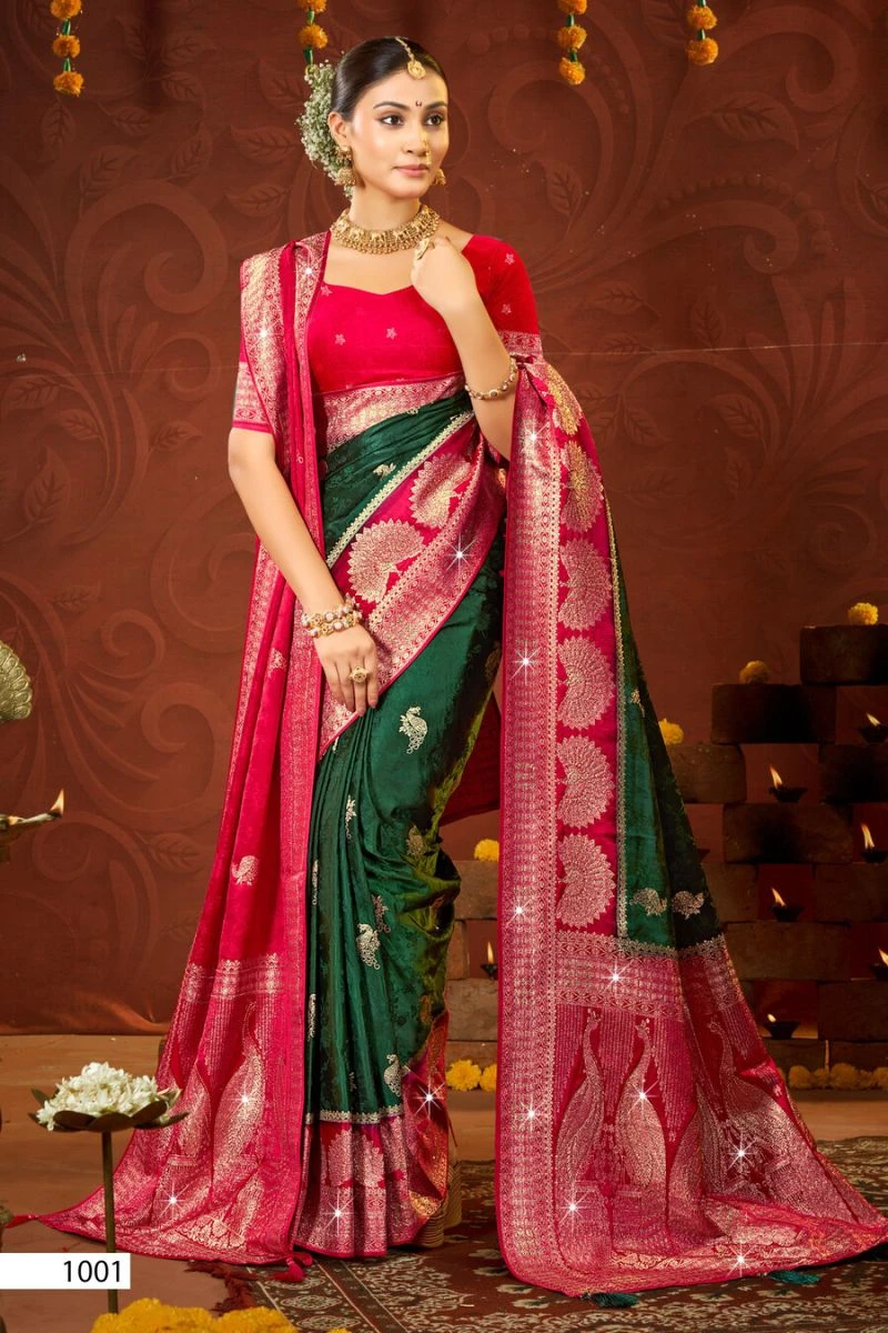Saroj Shrileela Satin Saroski Vol 3 Satin Silk Saree with Dupatta 6