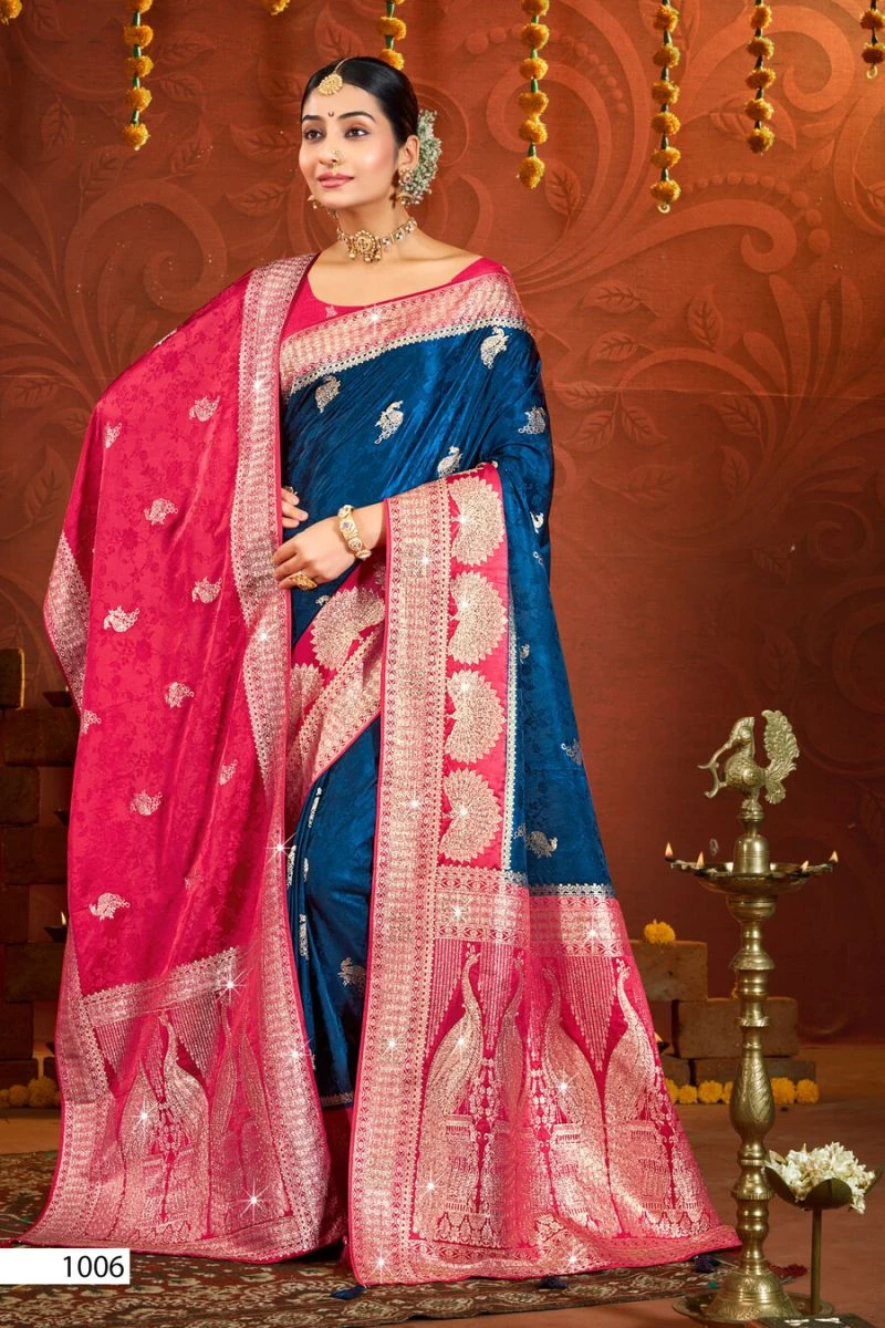 Saroj Shrileela Satin Saroski Vol 3 Satin Silk Saree with Dupatta 7