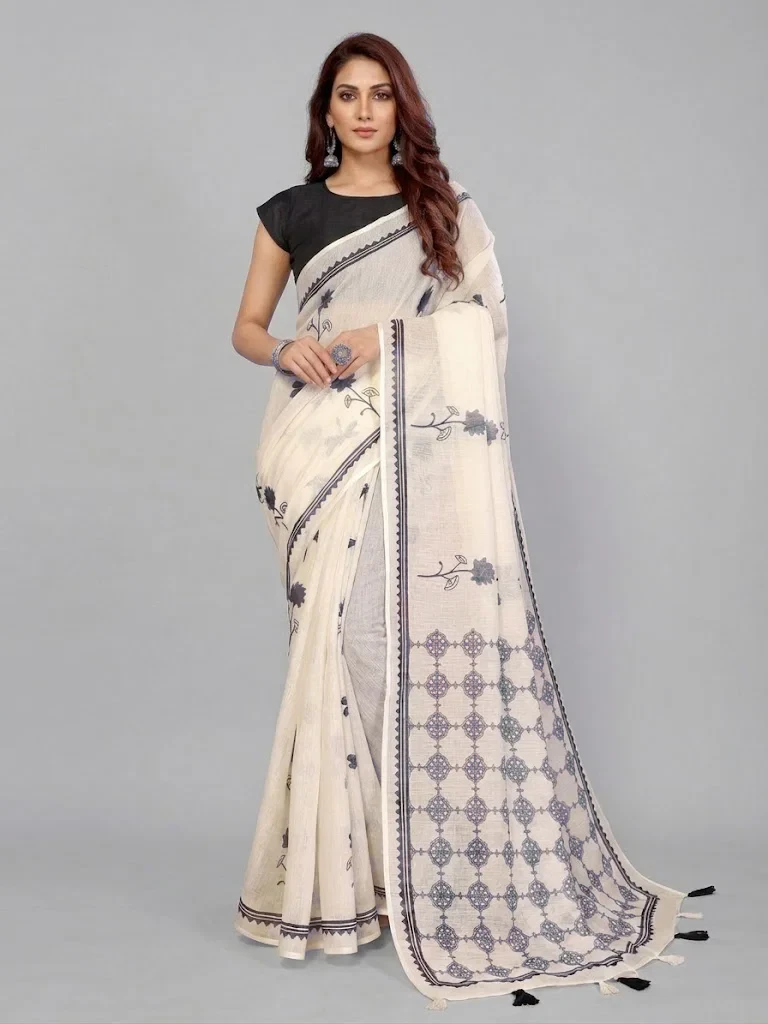 Schc Swara a Linen Cotton Printed Saree Collection 7