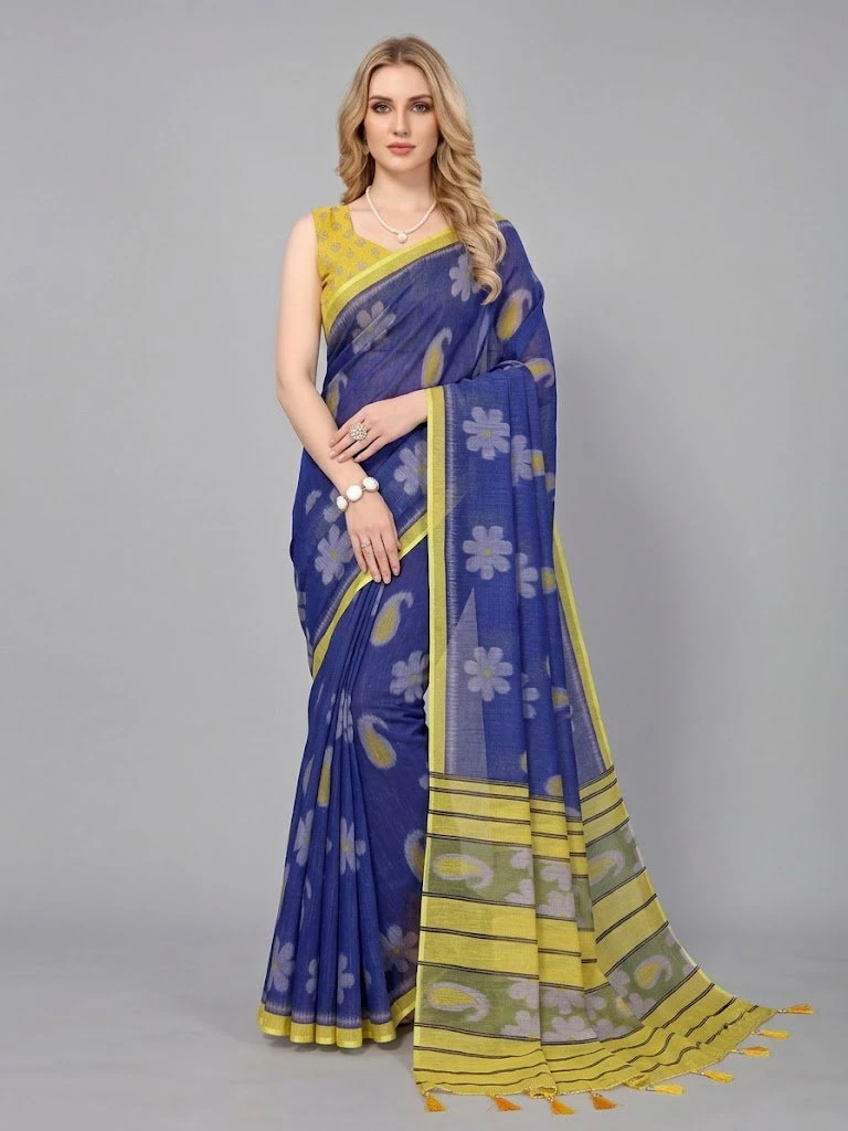 Schc Swara C Linen Cotton Crafted Saree Collection 2