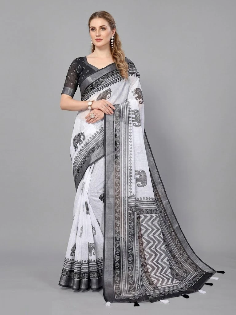 Schc Swara C Linen Cotton Crafted Saree Collection 6
