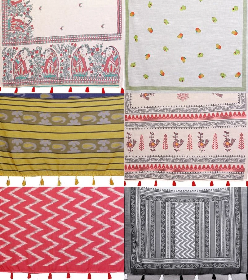 Schc Swara C Linen Cotton Crafted Saree Collection 8