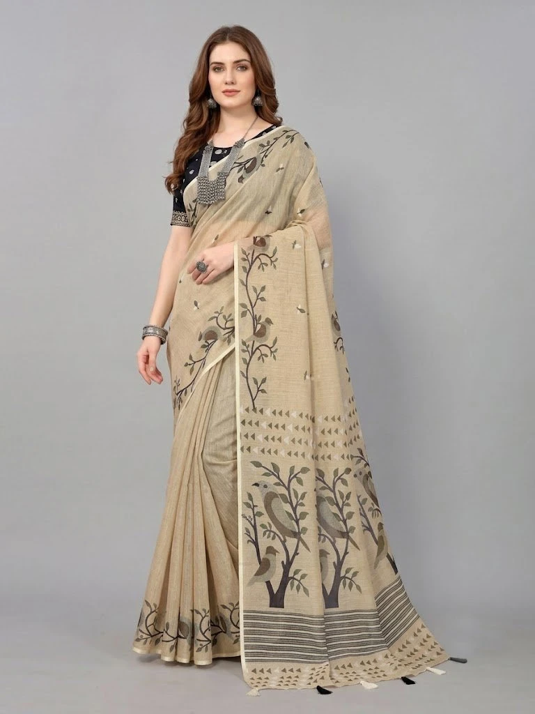 Schc Swara D Linen Cotton Crafted Saree Collection 3