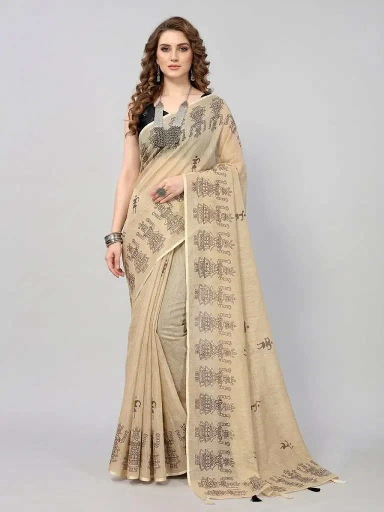 Schc Swara D Linen Cotton Crafted Saree Collection 5