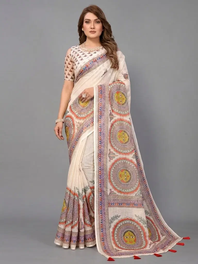 Schc Swara D Linen Cotton Crafted Saree Collection 6