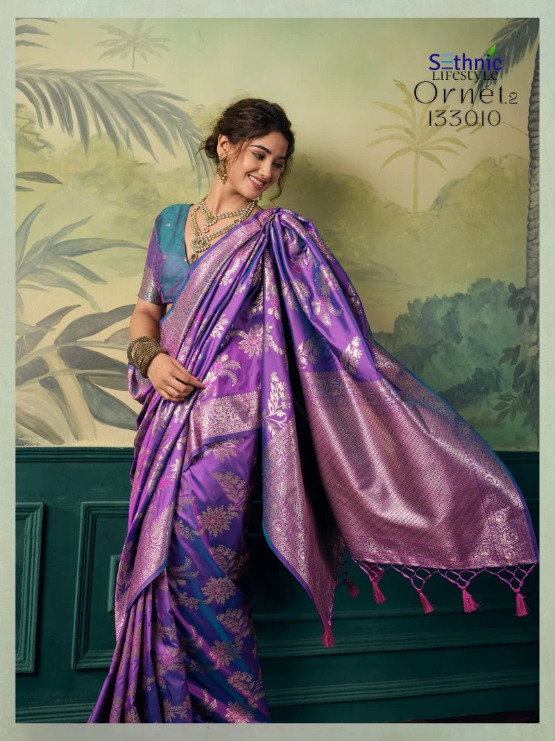 Sethnic Ornet Vol 2 Two Tone Banarasi Silk Zari Saree Collection