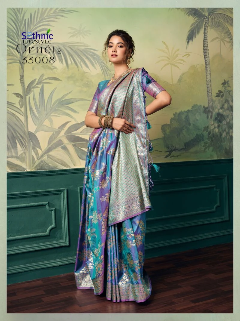 Sethnic Ornet Vol 2 Two Tone Banarasi Silk Zari Saree Collection