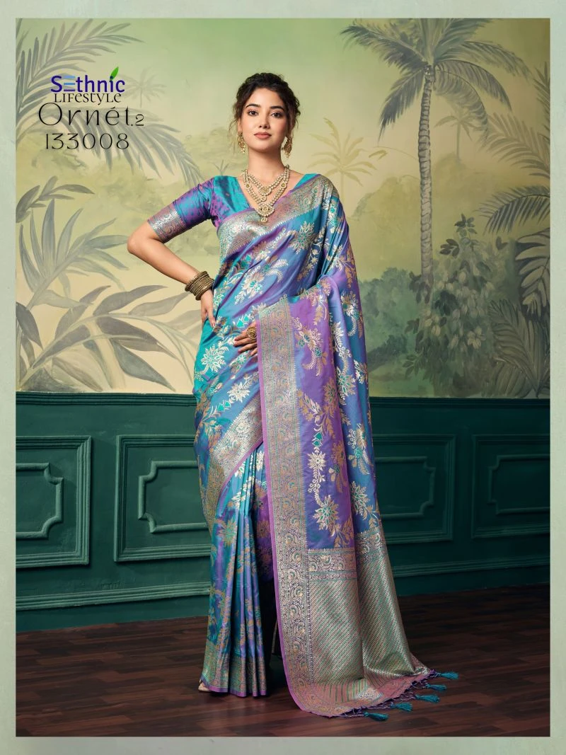 Sethnic Ornet Vol 2 Two Tone Banarasi Silk Zari Saree Collection