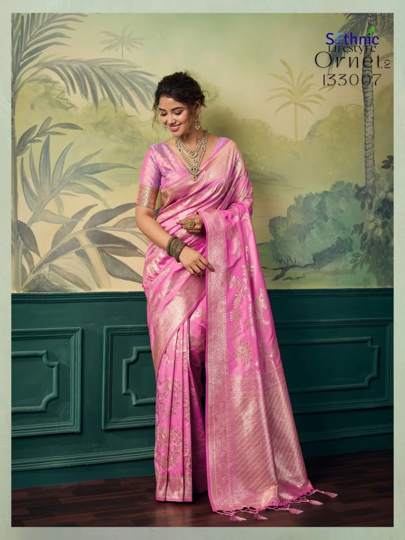 Sethnic Ornet Vol 2 Two Tone Banarasi Silk Zari Saree Collection
