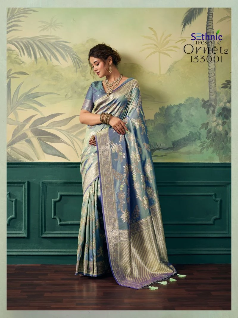 Sethnic Ornet Vol 2 Two Tone Banarasi Silk Zari Saree Collection