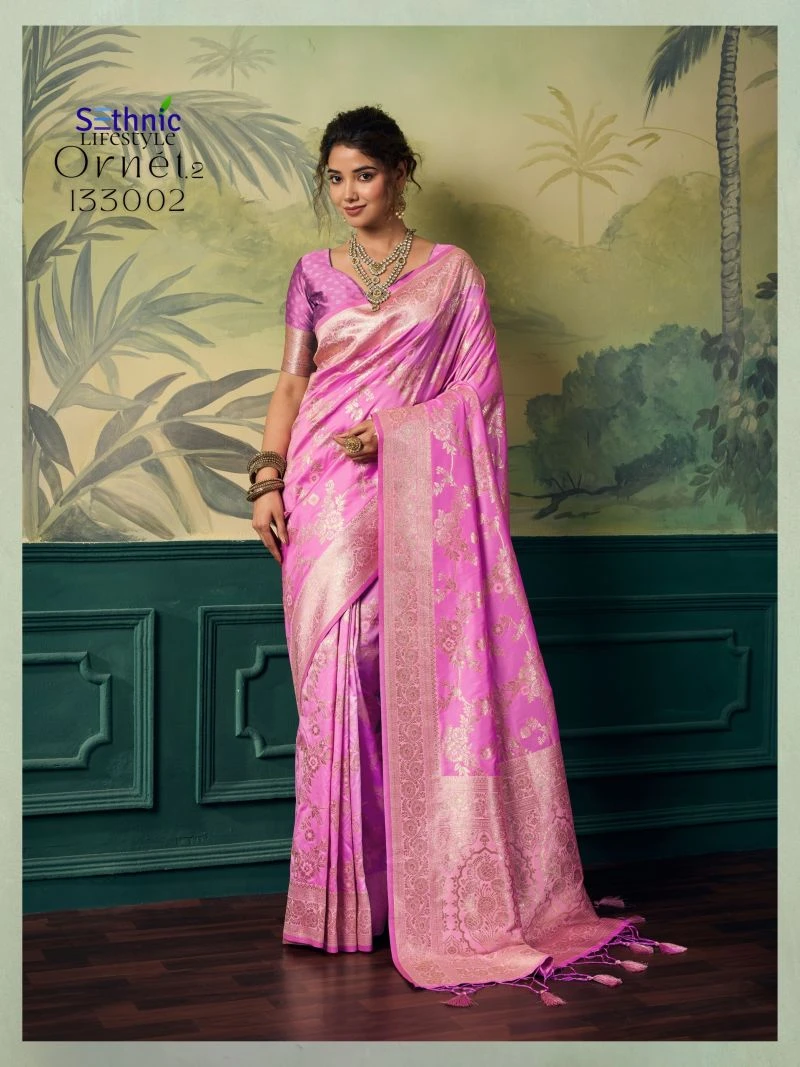 Sethnic Ornet Vol 2 Two Tone Banarasi Silk Zari Saree Collection