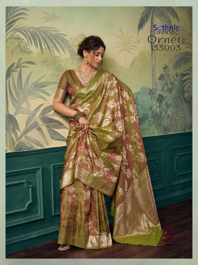 Sethnic Ornet Vol 2 Two Tone Banarasi Silk Zari Saree Collection