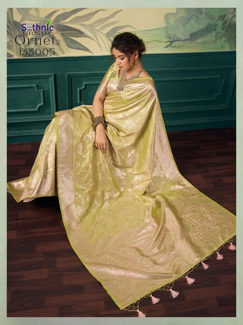 Sethnic Ornet Vol 2 Two Tone Banarasi Silk Zari Saree Collection