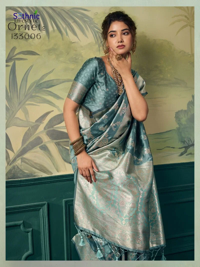 Sethnic Ornet Vol 2 Two Tone Banarasi Silk Zari Saree Collection