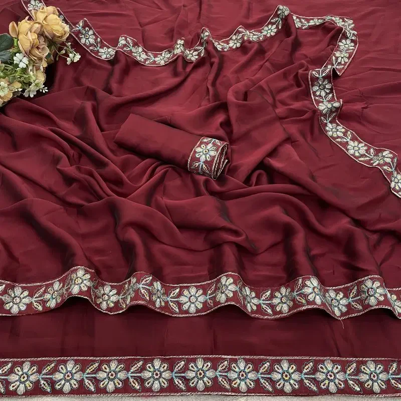 Shc Sudha Rangoli Silk Sequence Worked Saree Collection