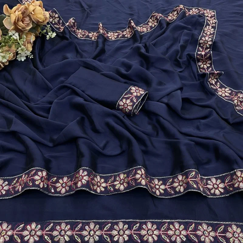 Shc Sudha Rangoli Silk Sequence Worked Saree Collection