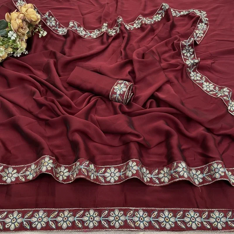 Shc Sudha Rangoli Silk Sequence Worked Saree Collection