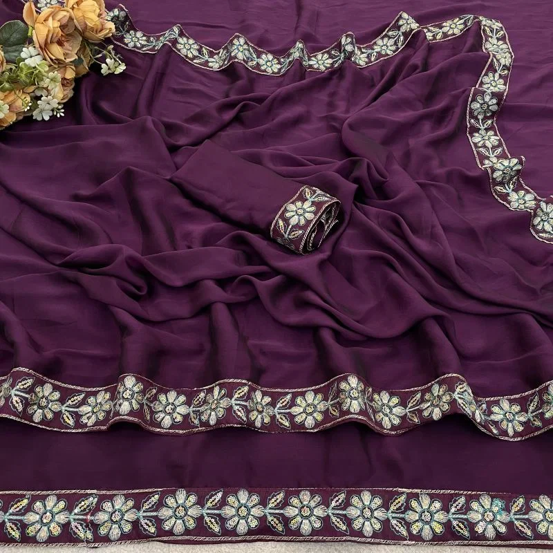 Shc Sudha Rangoli Silk Sequence Worked Saree Collection