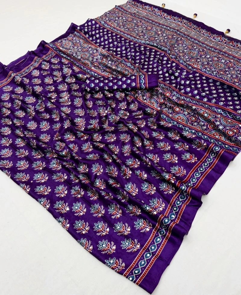 Shisha Vol 1 Semi Model Mirror and Tussle Work Saree Collection 10