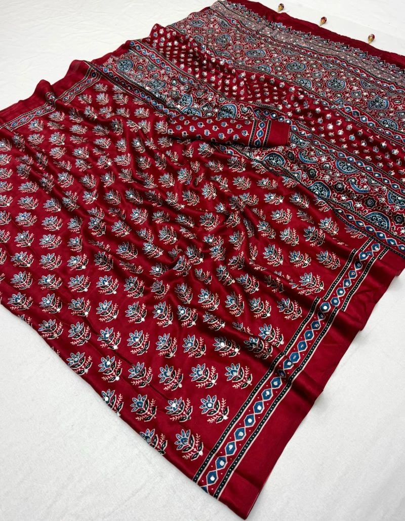 Shisha Vol 1 Semi Model Mirror and Tussle Work Saree Collection 11