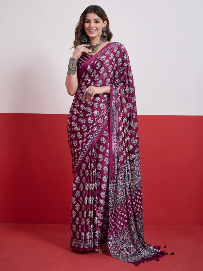 Shisha Vol 1 Semi Model Mirror and Tussle Work Saree Collection 2